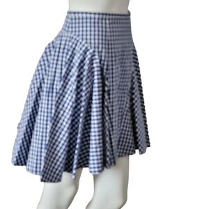 Petersyn Brandy Gingham Print Full Circle Mini Skirt Small